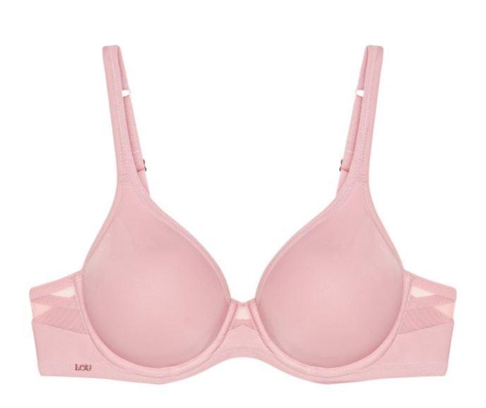 חזיית טי-שירט עם עצם ללא ריפוד בצבע ורוד רומנטי