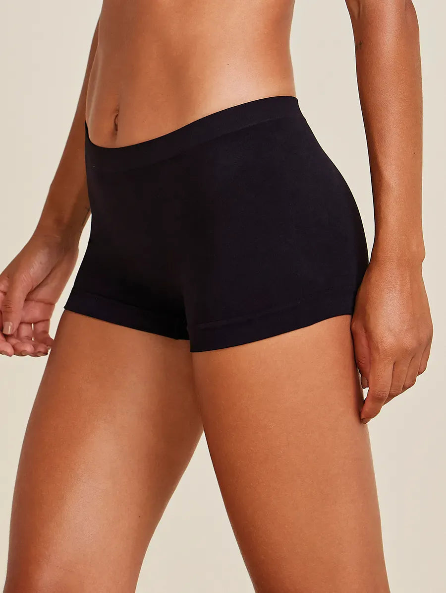 תחתונים ללא תפרים בגזרת בוקסר בצבע שחור