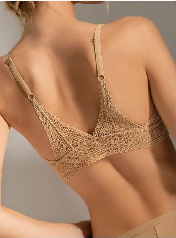חזיית משולשים מתחרה ללא עצם  עם ריפוד עדין - Olla Lingerie Online