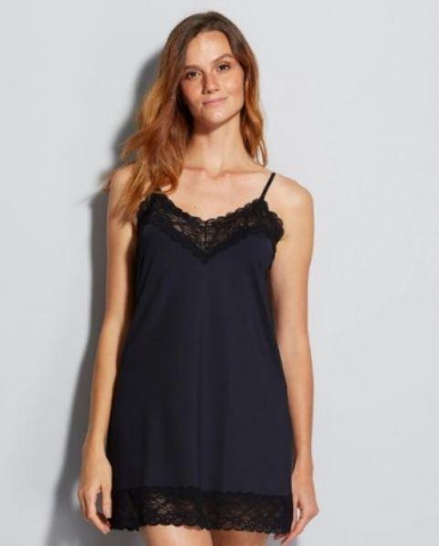 כותנות לילה בשילוב תחרה בצבע בז' בלט - Olla Lingerie Online