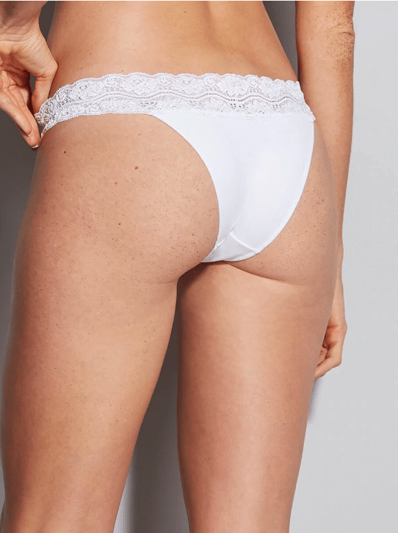 תחתוני ביקיני מיקרופייבר עם גימור תחרה - Olla Lingerie Online