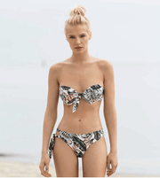 תחתון בגד ים ביקיני קשירה א-סימטרית עלים - Olla Lingerie Online