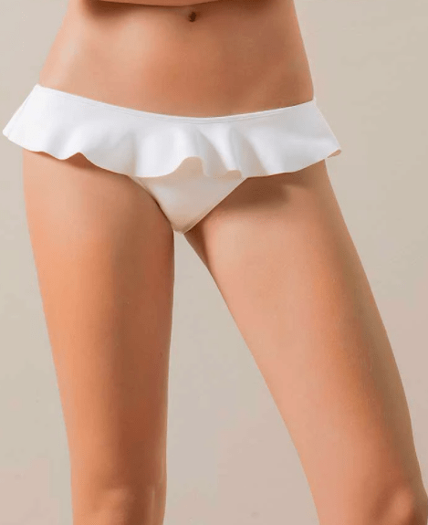תחתון בקיני לבן עם וולן - Olla Lingerie Online